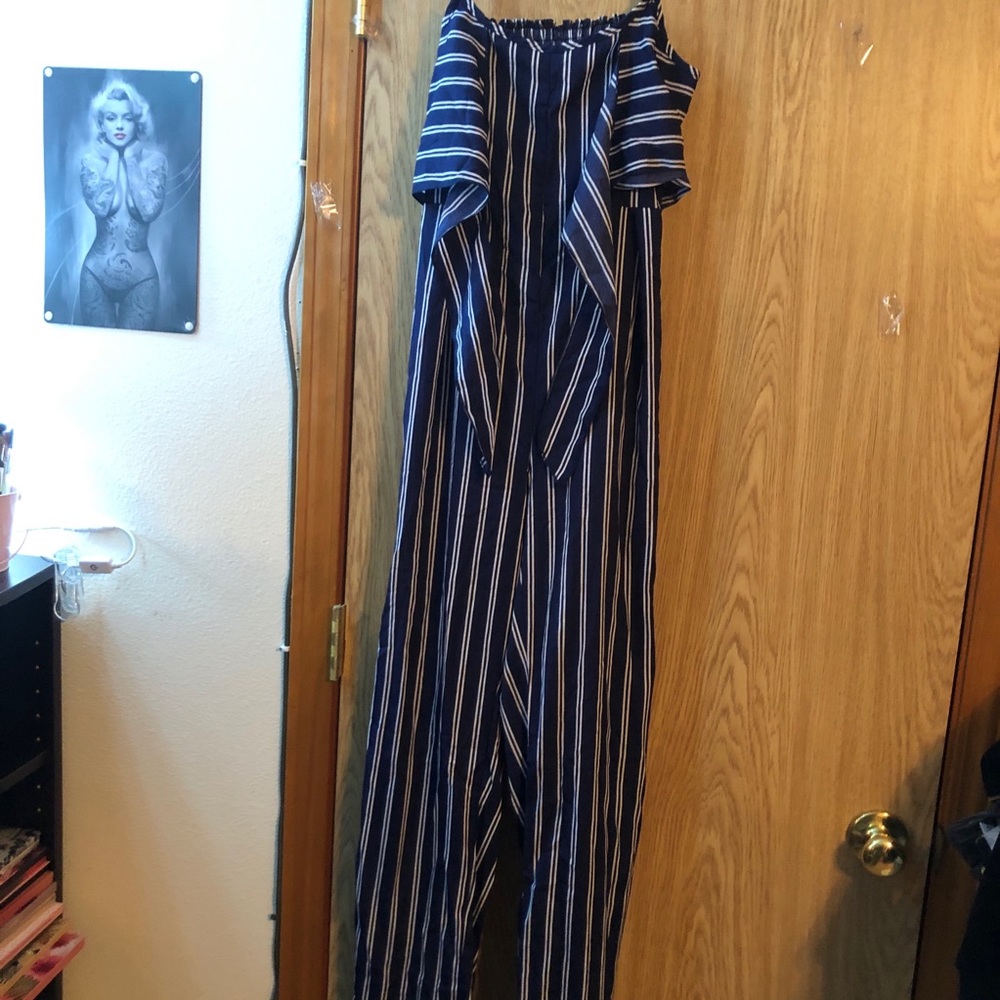 Blue/White Jumpsuit